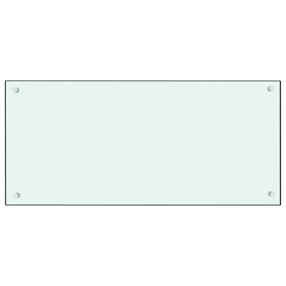 vidaXL Panou antistropi de bucătărie, alb, 90x40 cm, sticlă securizată