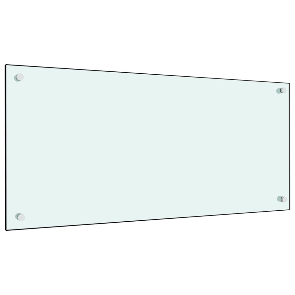 vidaXL Panou antistropi de bucătărie, alb, 90x40 cm, sticlă securizată