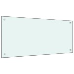 vidaXL Panou antistropi de bucătărie, alb, 90x40 cm, sticlă securizată vidaXL Panou antistropi de bucătărie, alb, 90x40 cm, sticlă securizată