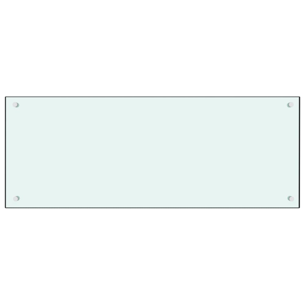 vidaXL Panou antistropi de bucătărie, alb, 100x40 cm sticlă securizată