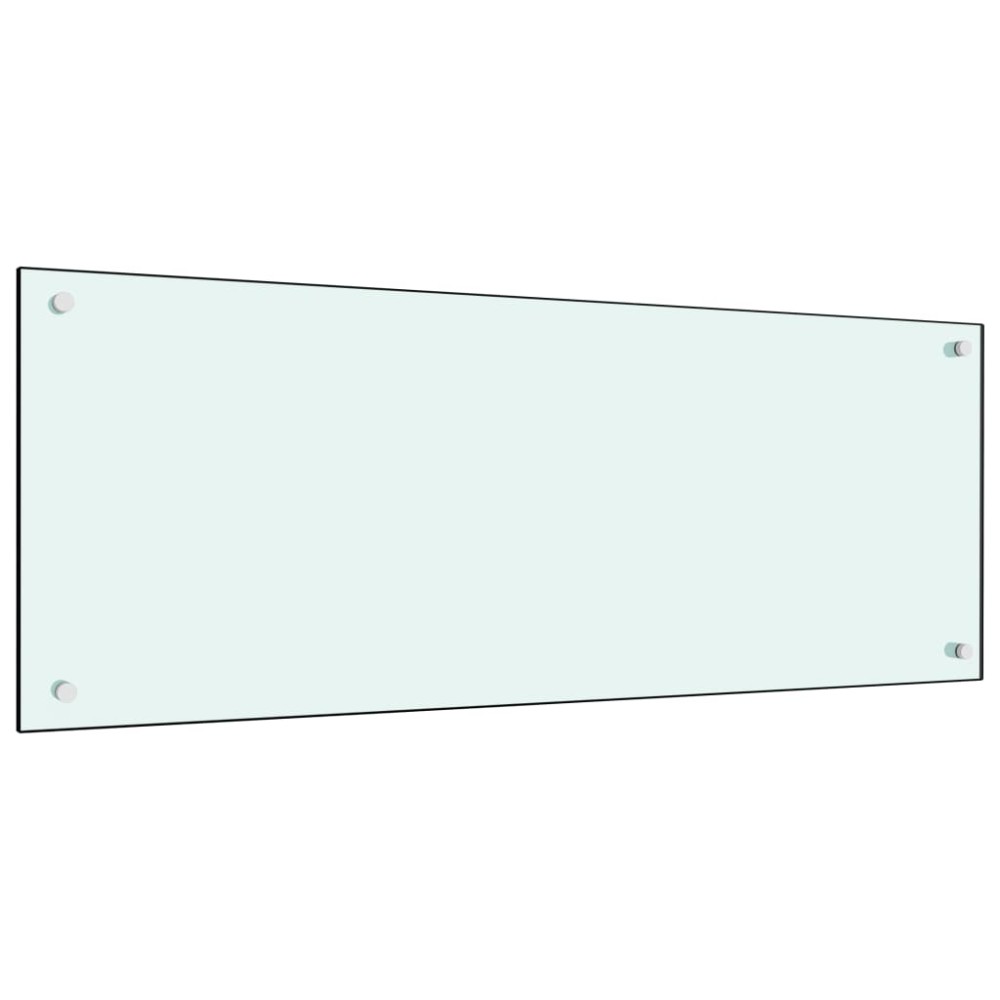 vidaXL Panou antistropi de bucătărie, alb, 100x40 cm sticlă securizată