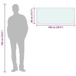 vidaXL Panou antistropi de bucătărie, alb, 100x40 cm sticlă securizată vidaXL Panou antistropi de bucătărie, alb, 100x40 cm sticlă securizată