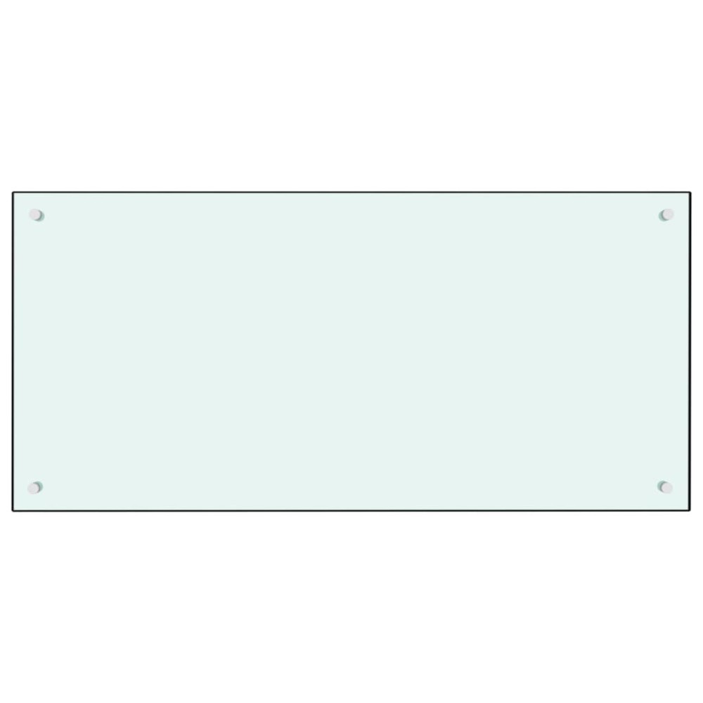vidaXL Panou antistropi de bucătărie, alb, 100x50 cm sticlă securizată