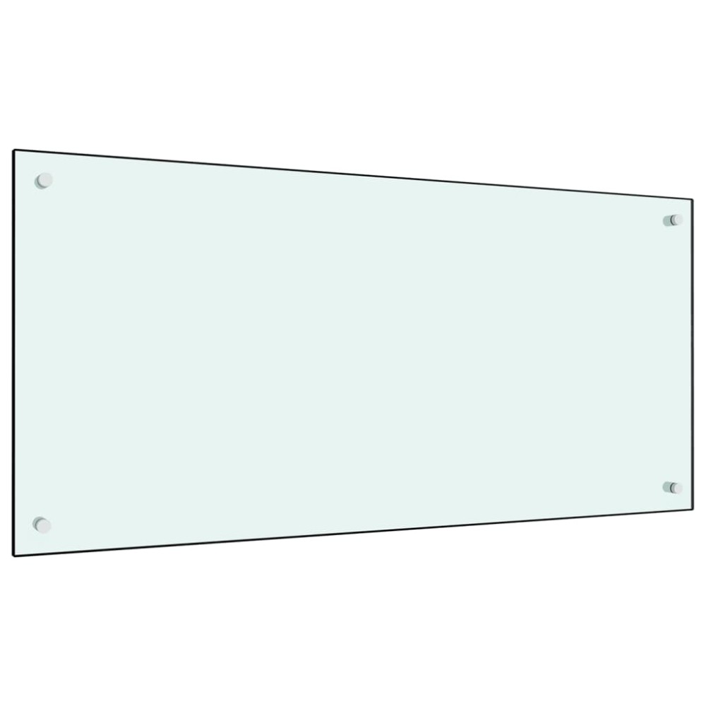 vidaXL Panou antistropi de bucătărie, alb, 100x50 cm sticlă securizată