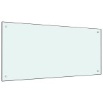 vidaXL Panou antistropi de bucătărie, alb, 100x50 cm sticlă securizată vidaXL Panou antistropi de bucătărie, alb, 100x50 cm sticlă securizată