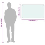 vidaXL Panou antistropi de bucătărie, alb, 100x60 cm sticlă securizată vidaXL Panou antistropi de bucătărie, alb, 100x60 cm sticlă securizată