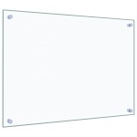 vidaXL Panou antistropi bucătărie transparent 70x50 cm sticlă securiz. vidaXL Panou antistropi bucătărie transparent 70x50 cm sticlă securiz.