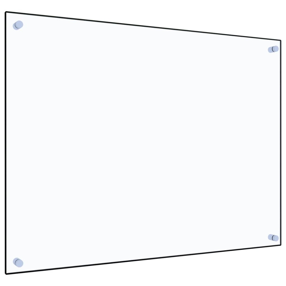vidaXL Panou antistropi bucătărie transparent 80x60 cm sticlă securiz.