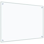 vidaXL Panou antistropi bucătărie transparent 80x60 cm sticlă securiz. vidaXL Panou antistropi bucătărie transparent 80x60 cm sticlă securiz.