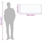 vidaXL Panou antistropi bucătărie transparent 100x40cm sticlă securiz. vidaXL Panou antistropi bucătărie transparent 100x40cm sticlă securiz.