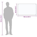 vidaXL Panou antistropi bucătărie transparent 100x60cm sticlă securiz. vidaXL Panou antistropi bucătărie transparent 100x60cm sticlă securiz.