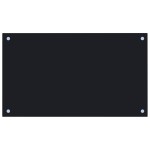 vidaXL Panou antistropi de bucătărie, negru 70x40 cm sticlă securizată vidaXL Panou antistropi de bucătărie, negru 70x40 cm sticlă securizată
