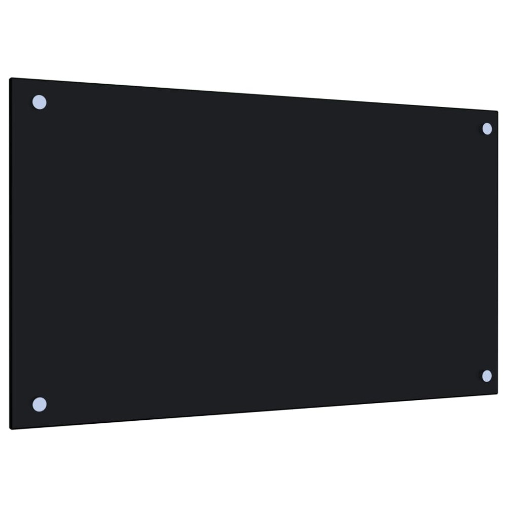 vidaXL Panou antistropi de bucătărie, negru 70x40 cm sticlă securizată