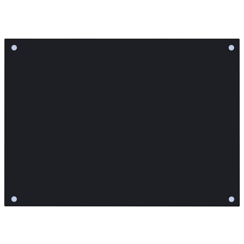 vidaXL Panou antistropi de bucătărie, negru 70x50 cm sticlă securizată