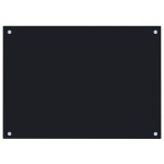 vidaXL Panou antistropi de bucătărie, negru 70x50 cm sticlă securizată vidaXL Panou antistropi de bucătărie, negru 70x50 cm sticlă securizată