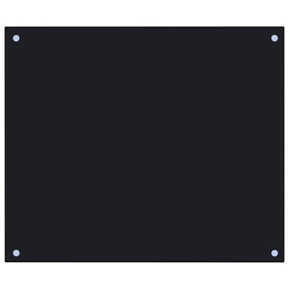 vidaXL Panou antistropi de bucătărie, negru 70x60 cm sticlă securizată
