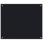 vidaXL Panou antistropi de bucătărie, negru 70x60 cm sticlă securizată vidaXL Panou antistropi de bucătărie, negru 70x60 cm sticlă securizată
