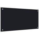 vidaXL Panou antistropi de bucătărie, negru 80x40 cm sticlă securizată vidaXL Panou antistropi de bucătărie, negru 80x40 cm sticlă securizată