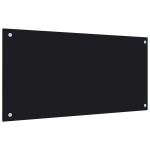 vidaXL Panou antistropi de bucătărie, negru 80x40 cm sticlă securizată vidaXL Panou antistropi de bucătărie, negru 80x40 cm sticlă securizată