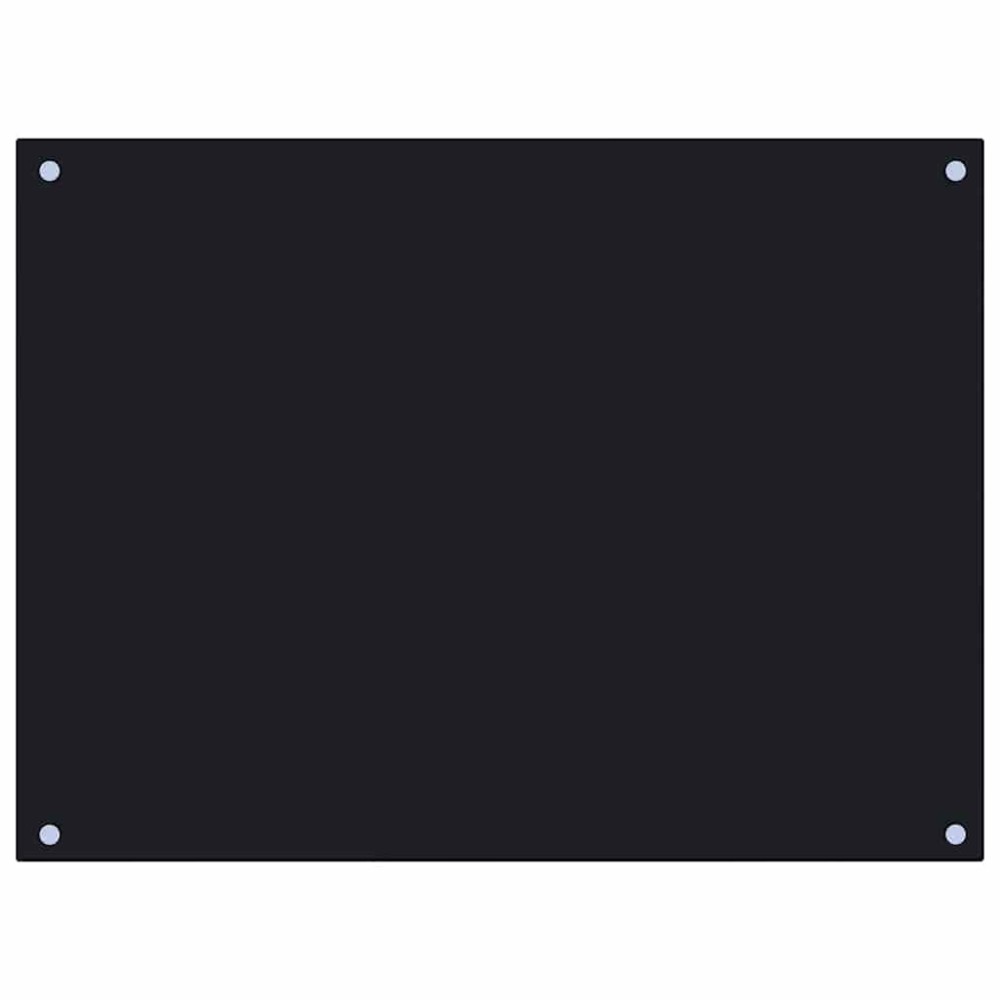 vidaXL Panou antistropi de bucătărie, negru 80x60 cm sticlă securizată