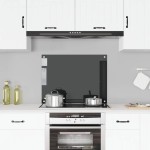 vidaXL Panou antistropi de bucătărie, negru 80x60 cm sticlă securizată vidaXL Panou antistropi de bucătărie, negru 80x60 cm sticlă securizată