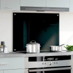 vidaXL Panou antistropi de bucătărie, negru 80x60 cm sticlă securizată vidaXL Panou antistropi de bucătărie, negru 80x60 cm sticlă securizată