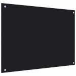 vidaXL Panou antistropi de bucătărie, negru 80x60 cm sticlă securizată vidaXL Panou antistropi de bucătărie, negru 80x60 cm sticlă securizată