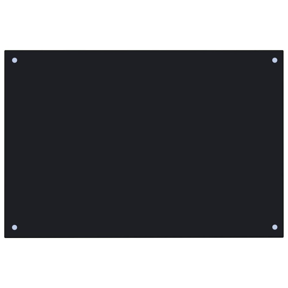 vidaXL Panou antistropi de bucătărie, negru 90x60 cm sticlă securizată