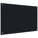 vidaXL Panou antistropi de bucătărie, negru 90x60 cm sticlă securizată vidaXL Panou antistropi de bucătărie, negru 90x60 cm sticlă securizată