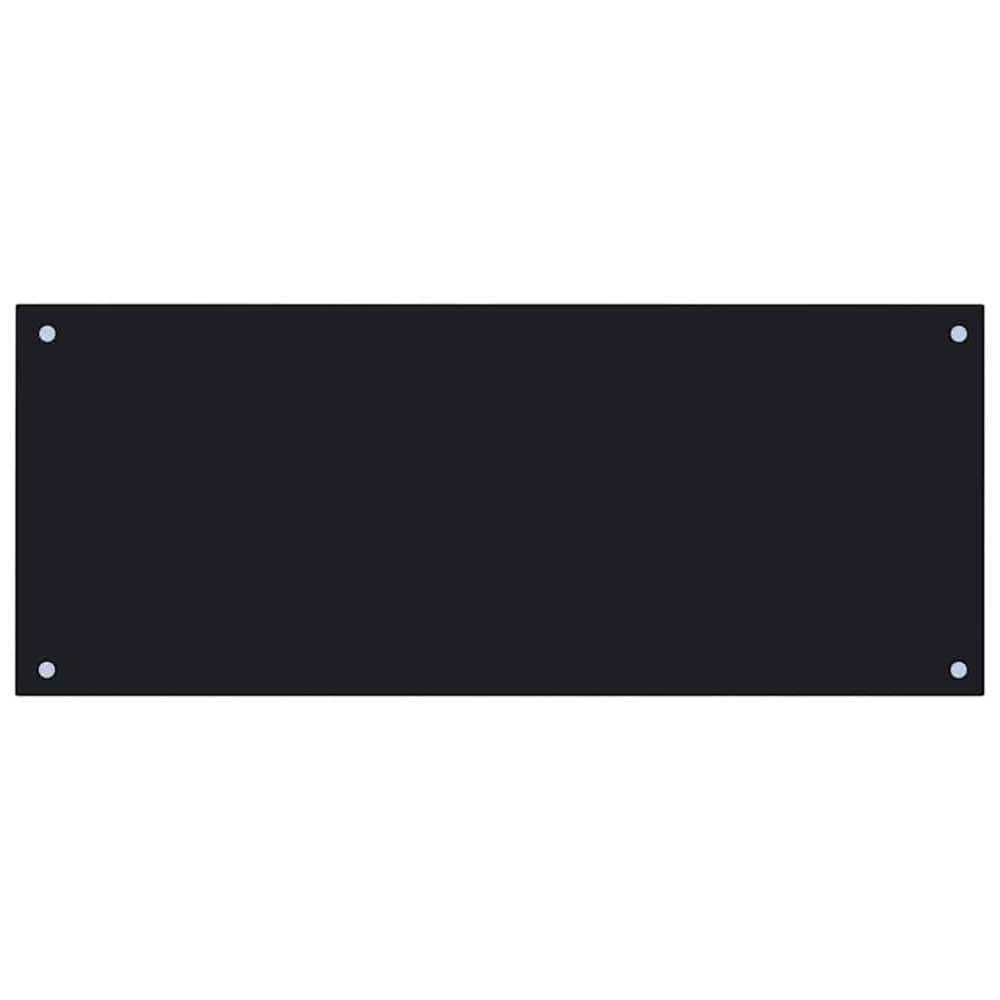 vidaXL Panou antistropi de bucătărie, negru 100x40cm sticlă securizată