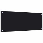 vidaXL Panou antistropi de bucătărie, negru 100x40cm sticlă securizată vidaXL Panou antistropi de bucătărie, negru 100x40cm sticlă securizată