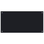 vidaXL Panou antistropi de bucătărie negru 100x50 cm sticlă securizată vidaXL Panou antistropi de bucătărie negru 100x50 cm sticlă securizată