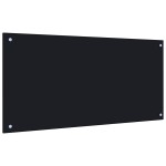 vidaXL Panou antistropi de bucătărie negru 100x50 cm sticlă securizată vidaXL Panou antistropi de bucătărie negru 100x50 cm sticlă securizată