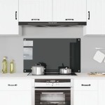 vidaXL Panou antistropi de bucătărie negru 100x60 cm sticlă securizată vidaXL Panou antistropi de bucătărie negru 100x60 cm sticlă securizată