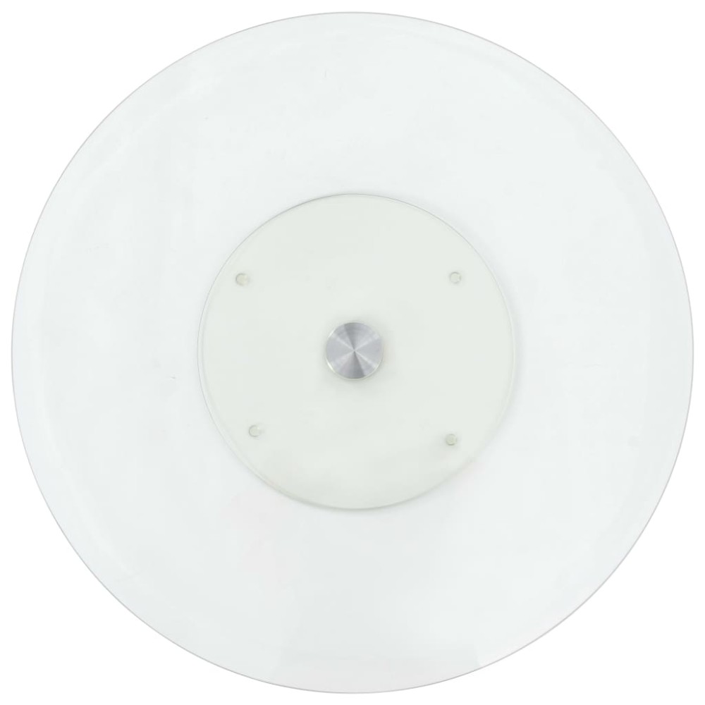 vidaXL Platou servire rotativ transparent, 60 cm, sticlă securizată
