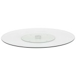 vidaXL Platou servire rotativ transparent, 60 cm, sticlă securizată vidaXL Platou servire rotativ transparent, 60 cm, sticlă securizată