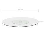 vidaXL Platou servire rotativ transparent, 60 cm, sticlă securizată vidaXL Platou servire rotativ transparent, 60 cm, sticlă securizată
