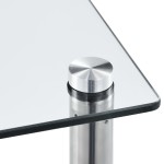 vidaXL Raft cu 6 niveluri transparent, 40x40x160 cm, sticlă securizată