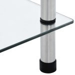 vidaXL Raft cu 6 niveluri transparent, 40x40x160 cm, sticlă securizată