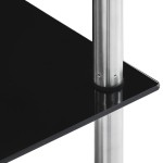 vidaXL Raft cu 5 niveluri, negru, 40 x 40 x 130 cm, sticlă securizată