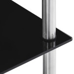 vidaXL Raft cu 6 niveluri, negru, 40 x 40 x 160 cm, sticlă securizată