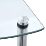 vidaXL Raft cu 5 niveluri transparent, 30x30x130 cm, sticlă securizată