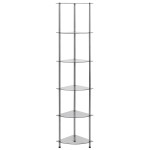 vidaXL Raft cu 6 niveluri transparent, 30x30x160 cm, sticlă securizată