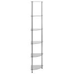 vidaXL Raft cu 6 niveluri transparent, 30x30x160 cm, sticlă securizată