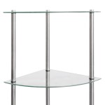 vidaXL Raft cu 6 niveluri transparent, 30x30x160 cm, sticlă securizată