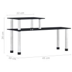 vidaXL Raft de bucătărie, negru, 45x16x26 cm, sticlă securizată vidaXL Raft de bucătărie, negru, 45x16x26 cm, sticlă securizată
