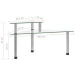 vidaXL Raft de bucătărie transparent, 49,5x35x19 cm, sticlă securizată vidaXL Raft de bucătărie transparent, 49,5x35x19 cm, sticlă securizată