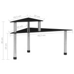 vidaXL Raft de bucătărie negru, 49,5x35x26 cm, sticlă securizată vidaXL Raft de bucătărie negru, 49,5x35x26 cm, sticlă securizată