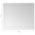 vidaXL Oglindă de perete, 80 x 60 cm, sticlă vidaXL Oglindă de perete, 80 x 60 cm, sticlă