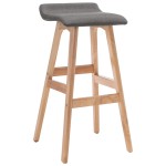 vidaXL Scaun de bar, gri închis, material textil vidaXL Scaun de bar, gri închis, material textil